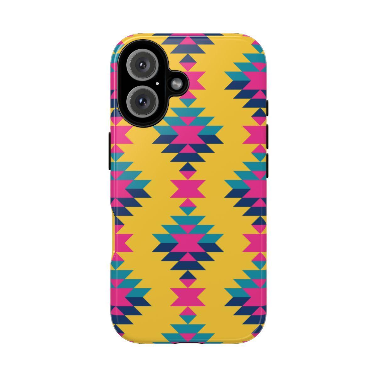 Yellow Pink Aztec Tough Case