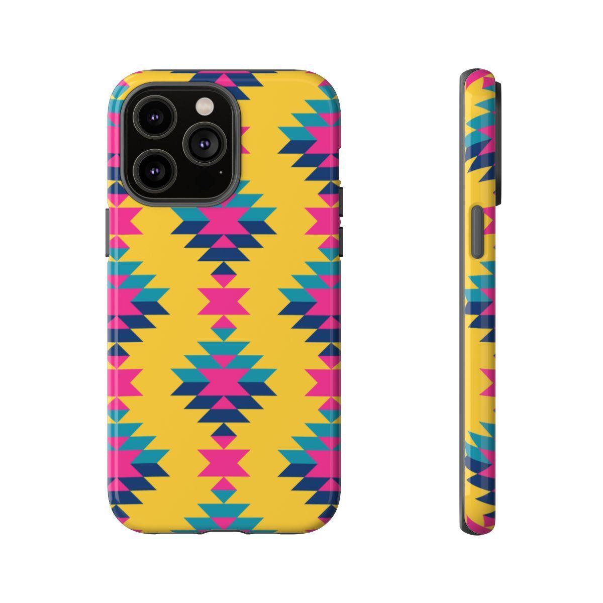 Yellow Pink Aztec Tough Case