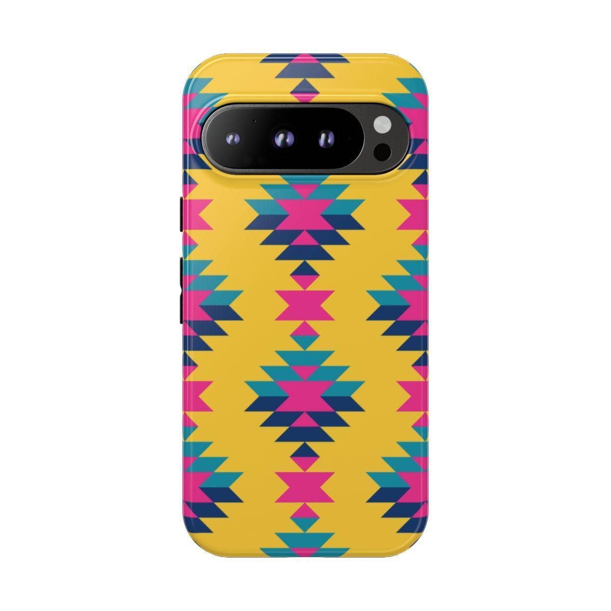 Yellow Pink Aztec Tough Case