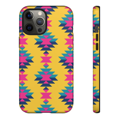 Yellow Pink Aztec Tough Case