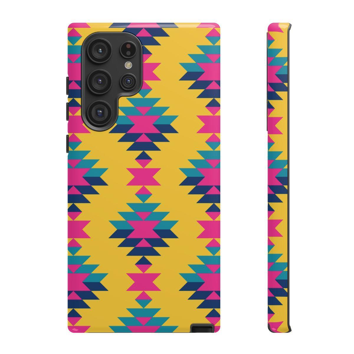 Yellow Pink Aztec Tough Case