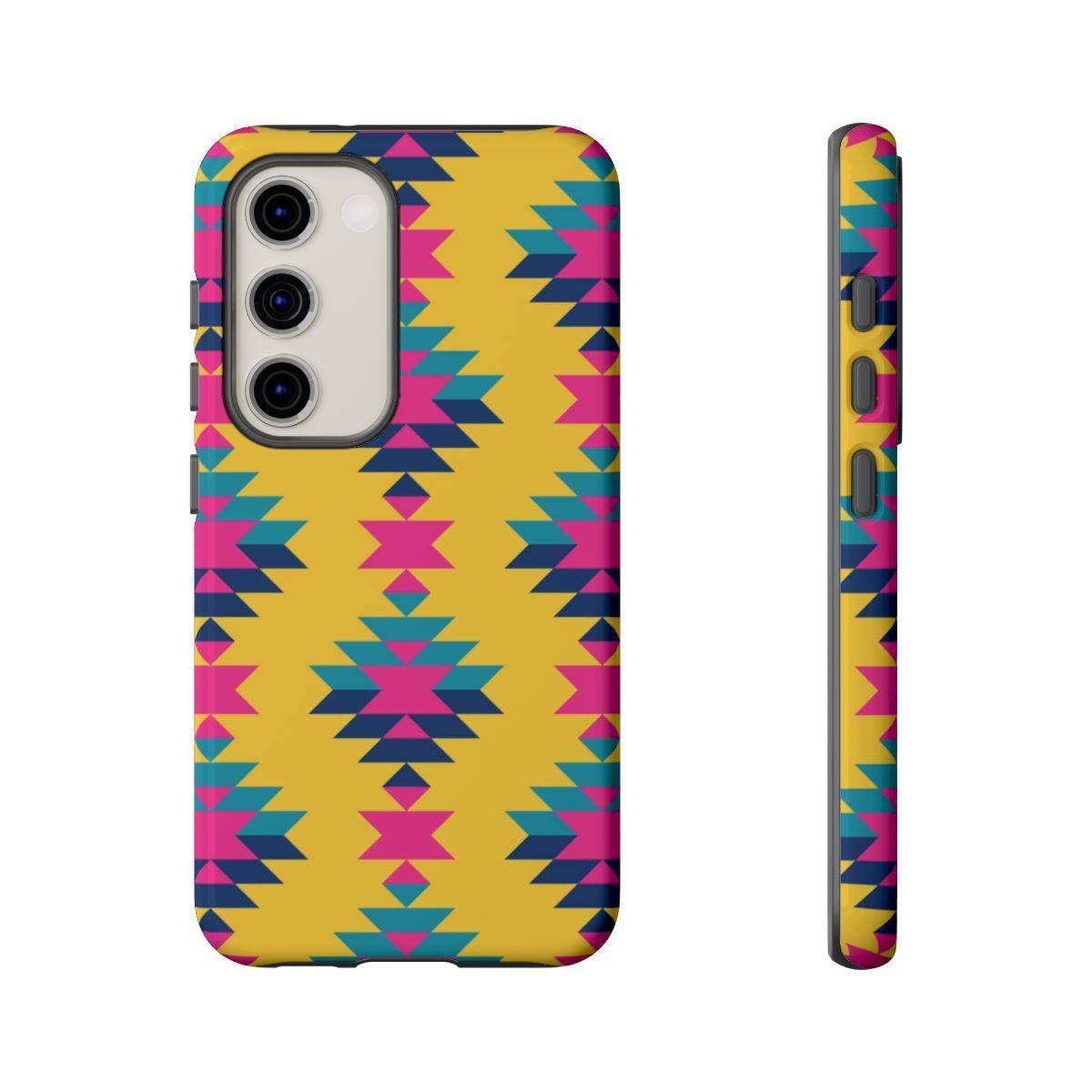 Yellow Pink Aztec Tough Case