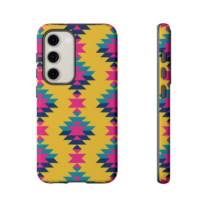 Yellow Pink Aztec Tough Case