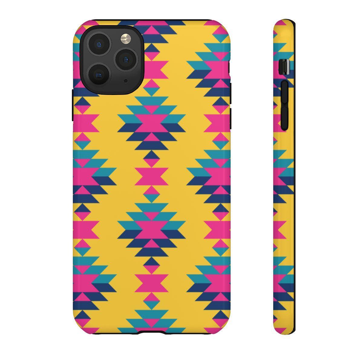 Yellow Pink Aztec Tough Case