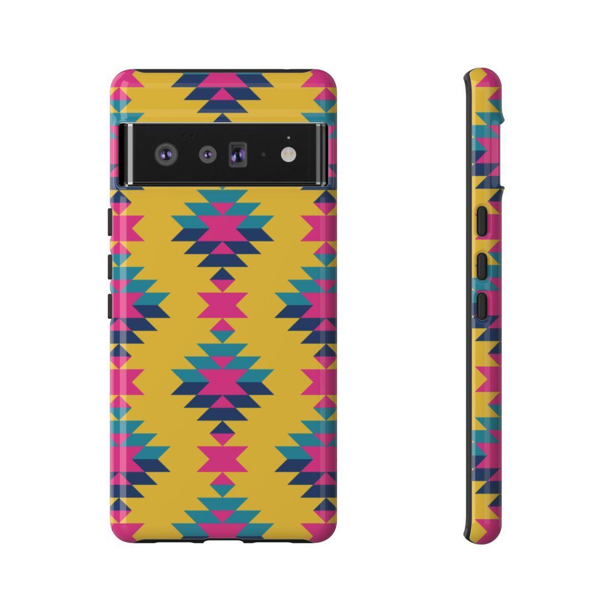 Yellow Pink Aztec Tough Case