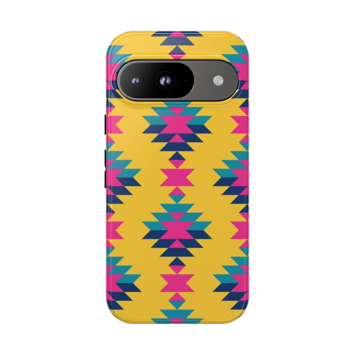 Yellow Pink Aztec Tough Case