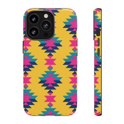 Yellow Pink Aztec Tough Case