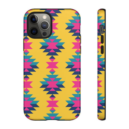 Yellow Pink Aztec Tough Case