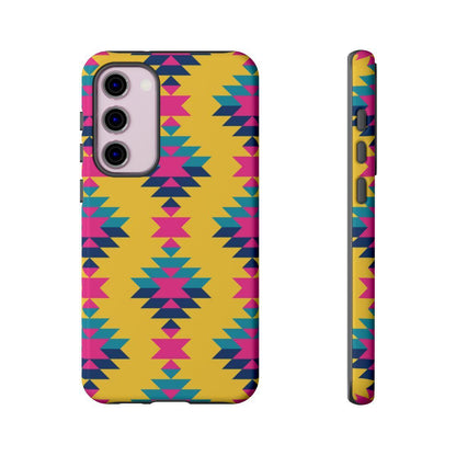 Yellow Pink Aztec Tough Case
