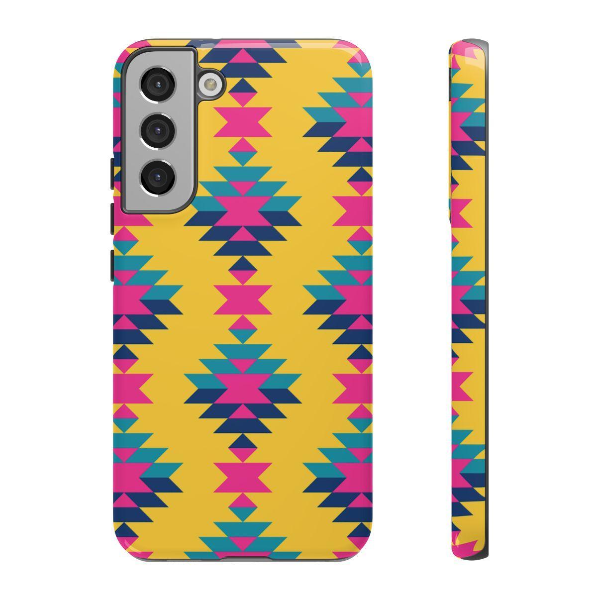 Yellow Pink Aztec Tough Case