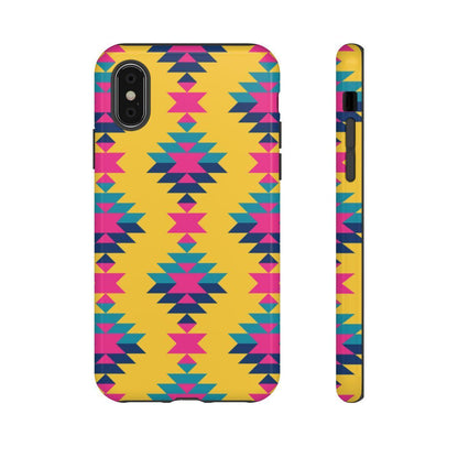 Yellow Pink Aztec Tough Case