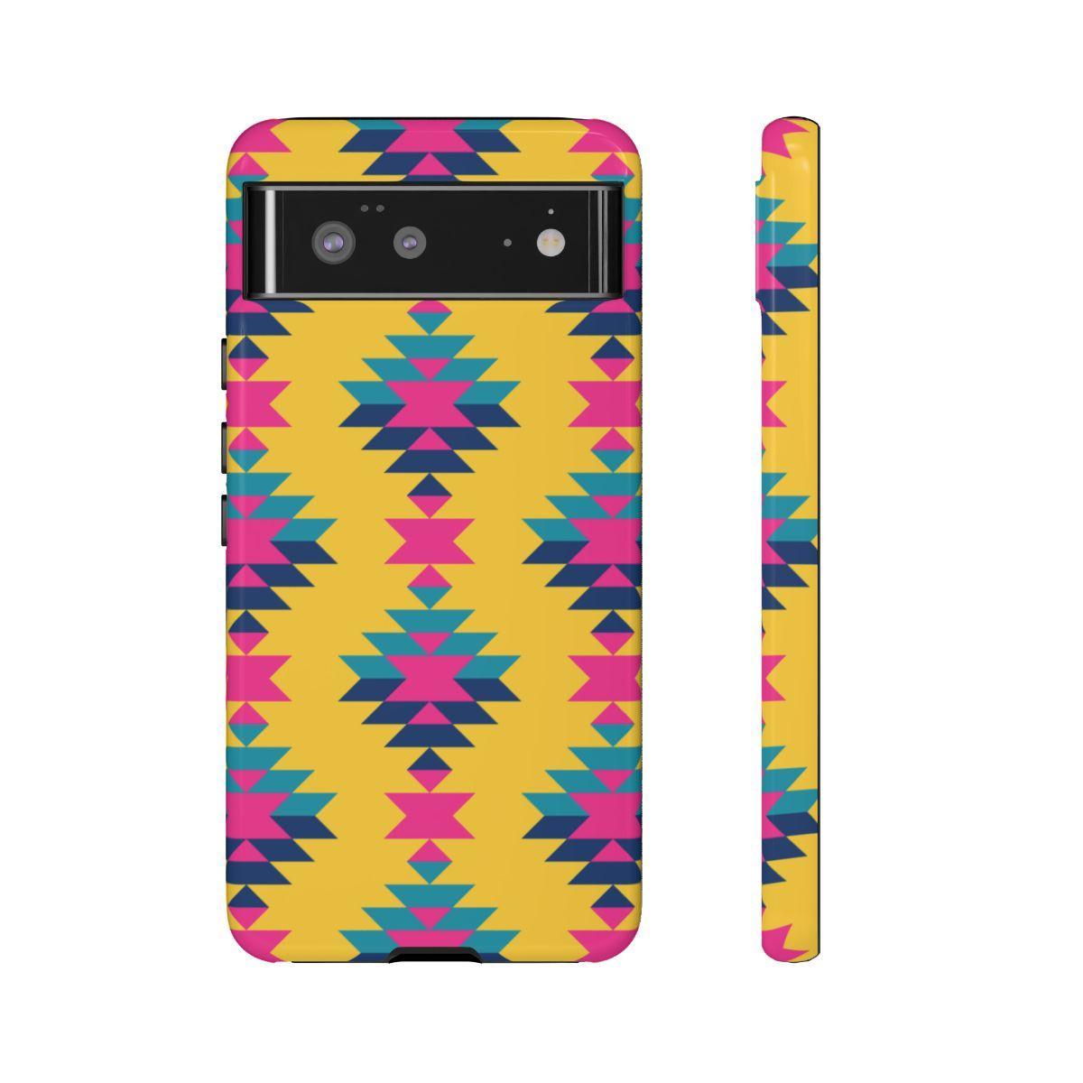 Yellow Pink Aztec Tough Case