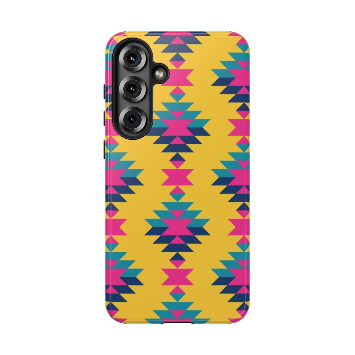 Yellow Pink Aztec Tough Case