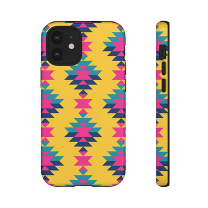 Yellow Pink Aztec Tough Case