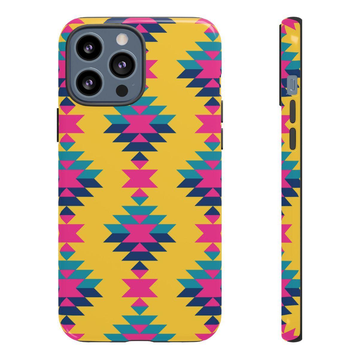 Yellow Pink Aztec Tough Case