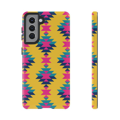 Yellow Pink Aztec Tough Case