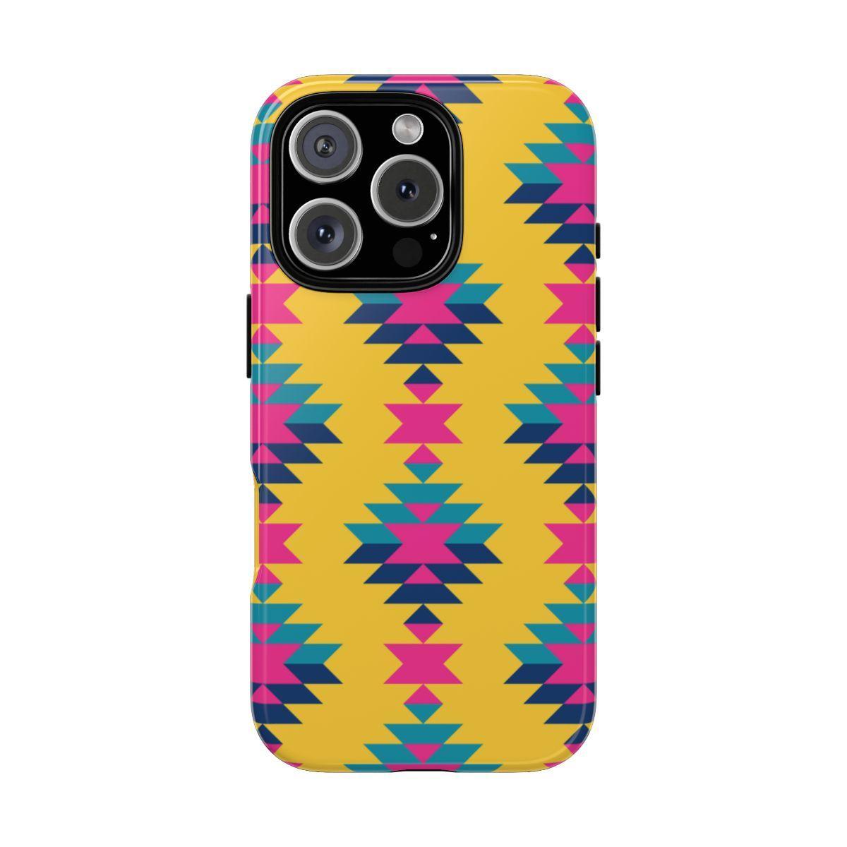 Yellow Pink Aztec Tough Case