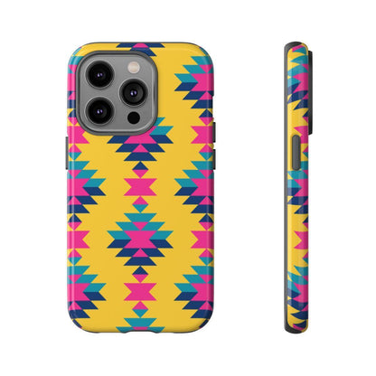 Yellow Pink Aztec Tough Case
