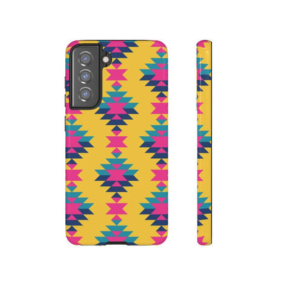 Yellow Pink Aztec Tough Case
