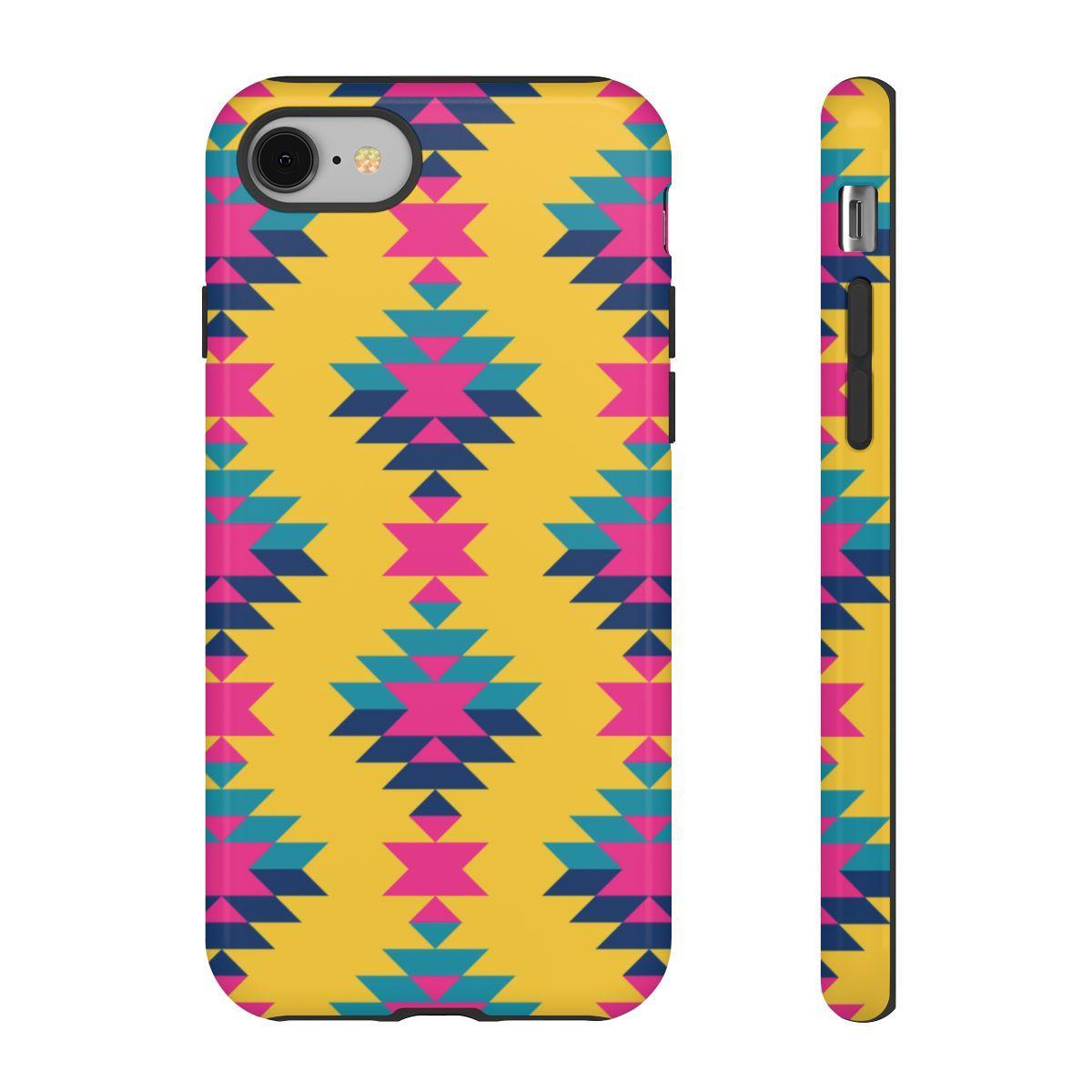 Yellow Pink Aztec Tough Case