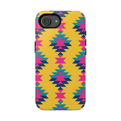 Yellow Pink Aztec Tough Case - iPhone 16e