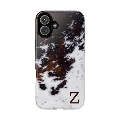 Cowhide Monogram Magnetic Case