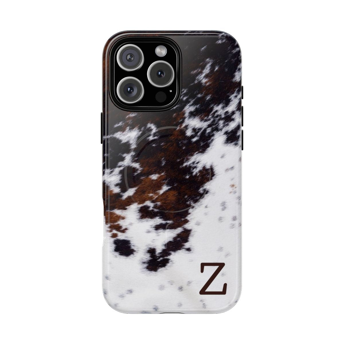 Cowhide Monogram Magnetic Case