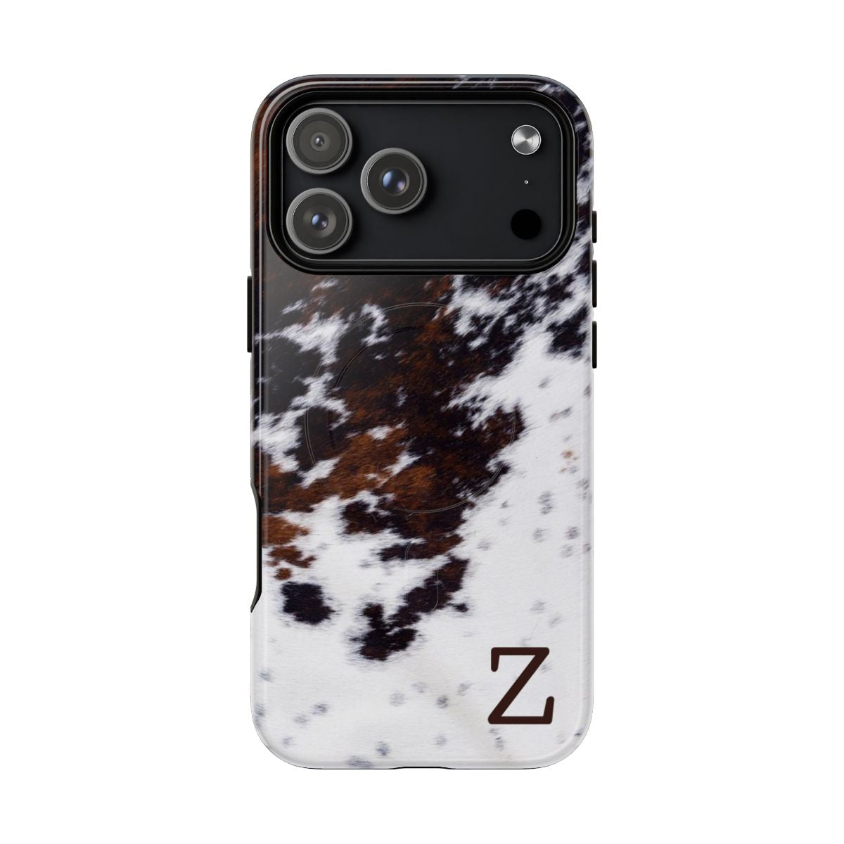 Cowhide Monogram Magnetic Case