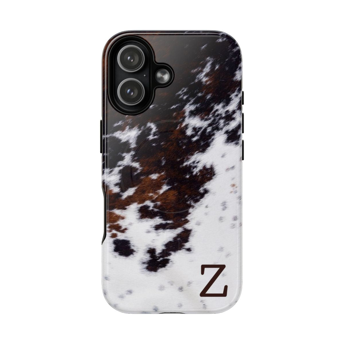 Cowhide Monogram Magnetic Case