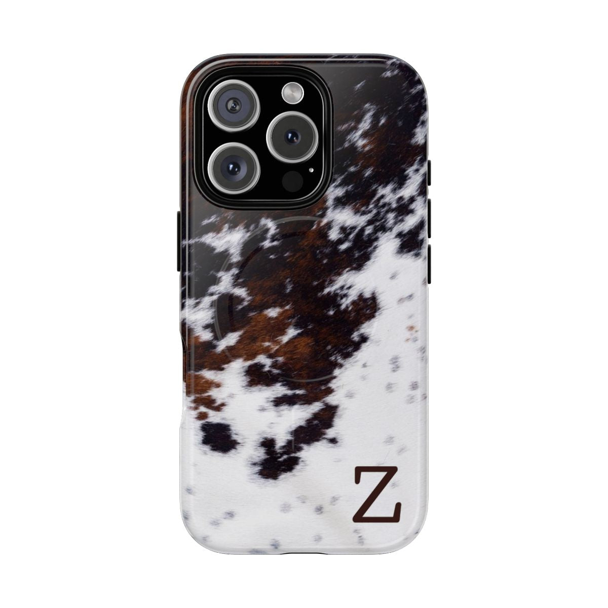 Cowhide Monogram Magnetic Case