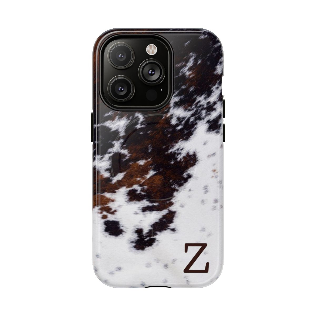 Cowhide Monogram Magnetic Case